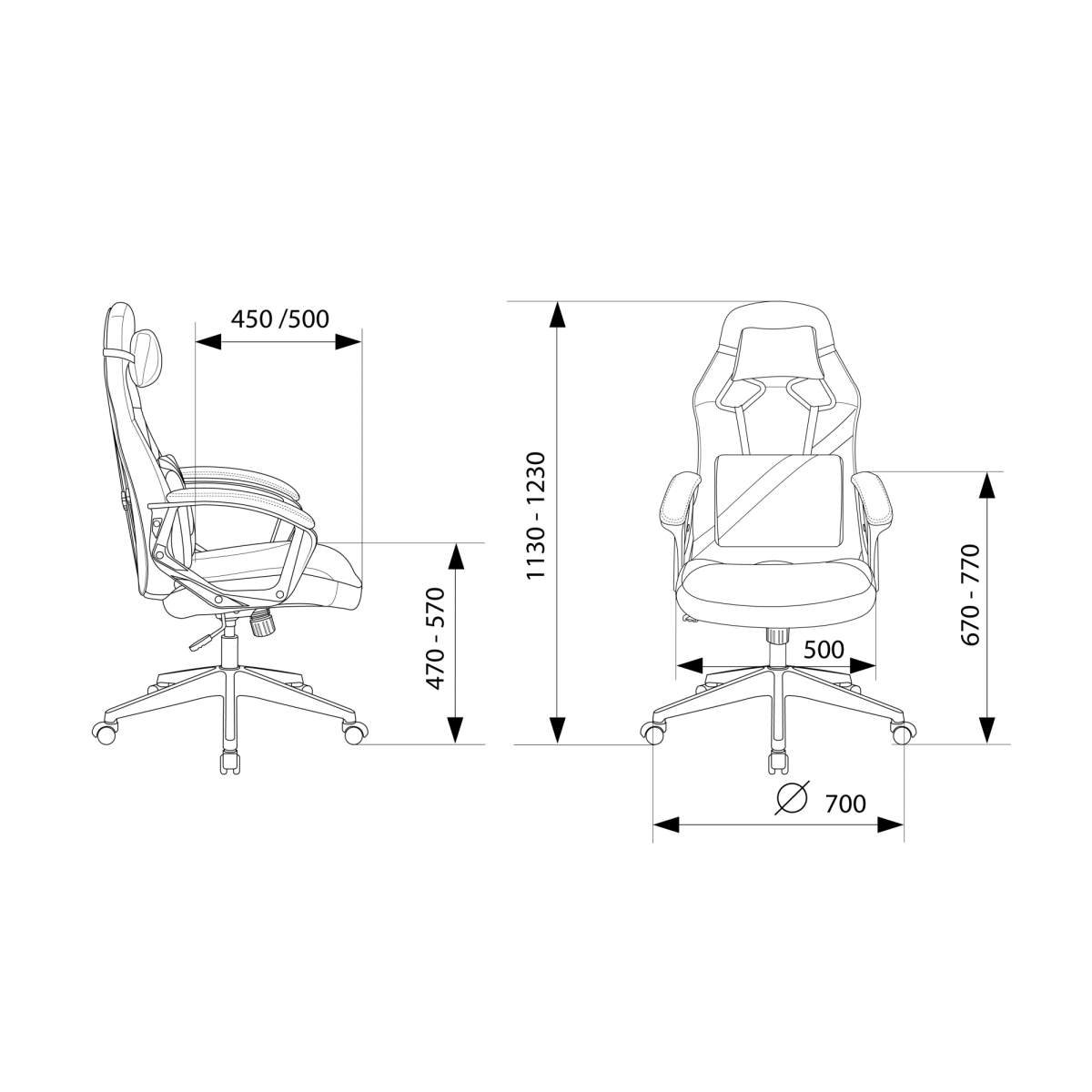 Игровое кресло Бюрократ Zombie Driver Black/Yellow - ZOMBIE DRIVER YEL - фото 13