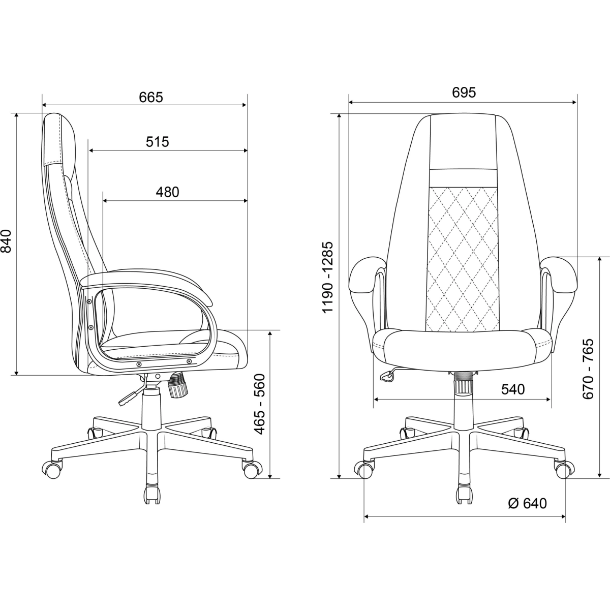 Офисное кресло Бюрократ CH-730 Dark Grey - CH-730/FABR-DGREY - фото 12