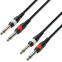Кабель 2x 6.3 Jack (M) - 2x 6.3 Jack (M), 1м, Adam Hall K3TPP0100