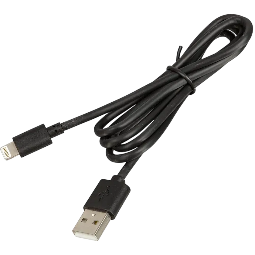 Кабель USB - Lightning, 1м, Ginzzu GC-501B Black