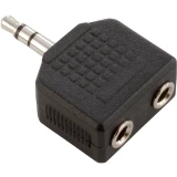 Переходник 2x 3.5 Jack (F) - 3.5 Jack (M), Adam Hall 7556