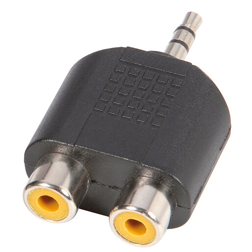 Переходник 3.5 Jack (M) - 2x RCA (F), Adam Hall 7550