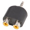 Переходник 3.5 Jack (M) - 2x RCA (F), Adam Hall 7550
