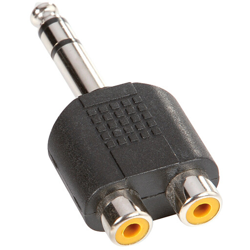 Переходник 6.3 Jack (M) - 2x RCA (F), Adam Hall 7549