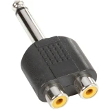 Переходник 6.3 Jack (M) - 2x RCA (F), Adam Hall 7548