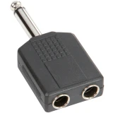 Переходник 2x 6.3 Jack (F) - 6.3 Jack (M), Adam Hall 7547