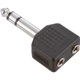 Переходник 2x 3.5 Jack (F) - 6.3 Jack (M), Adam Hall 7545