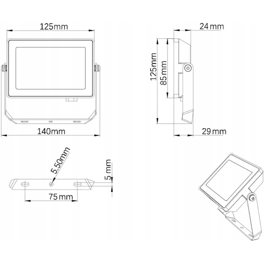 Прожектор Philips Projectline Floodlight 20W 4000K - 911401863384 - фото 3
