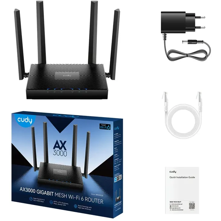 Wi-Fi маршрутизатор (роутер) Cudy WR3000E 2.0 - фото 3