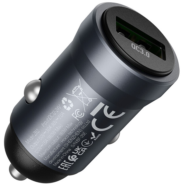 Автомобильное зарядное устройство HOCO Z62 Energy Grey - 6942007662437 - фото 3