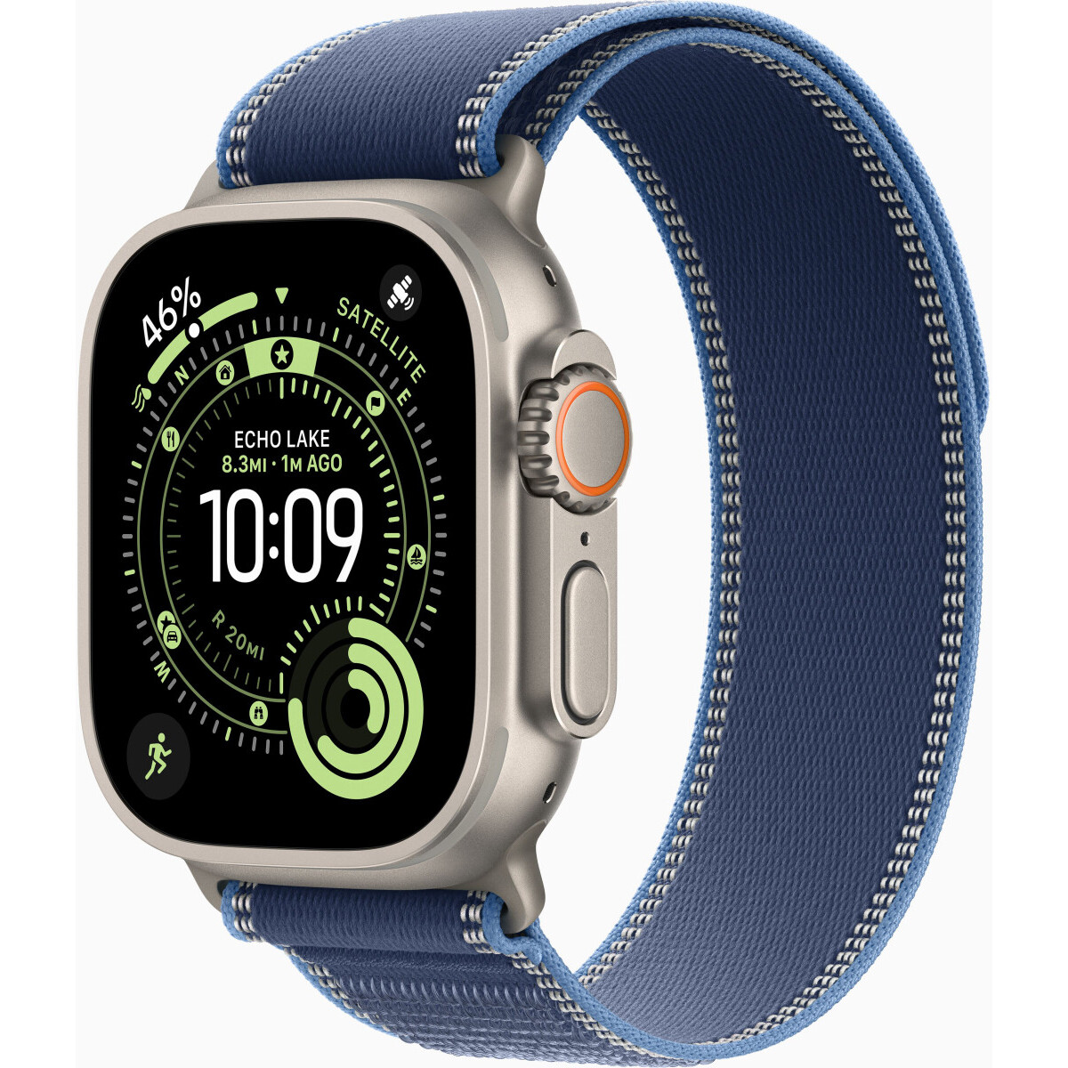 Умные часы Apple Watch Ultra 3 49mm Natural Titanium Case with Blue/Bright Blue Trail Loop M/L (MEWU4) - MEWU4X/A