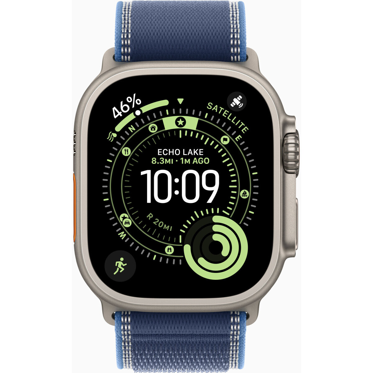 Умные часы Apple Watch Ultra 3 49mm Natural Titanium Case with Blue/Bright Blue Trail Loop M/L (MEWU4) - MEWU4X/A - фото 2