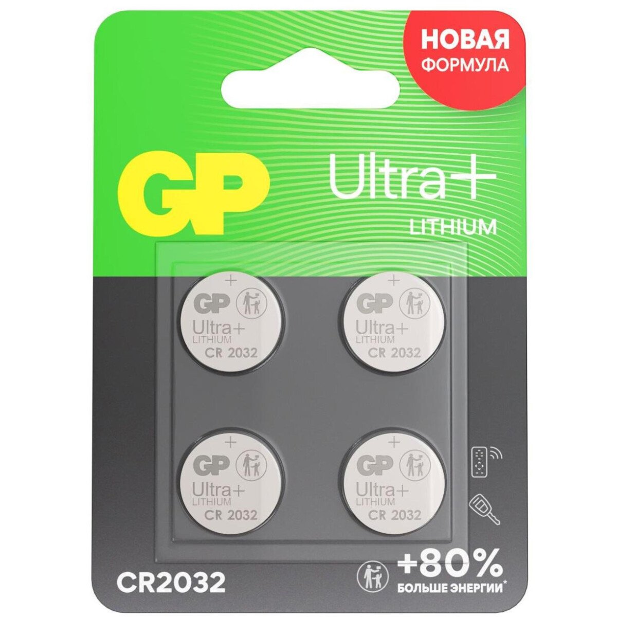Батарейка GP CR2032UP-2CCRSBC4 (CR2032, 4 шт.)