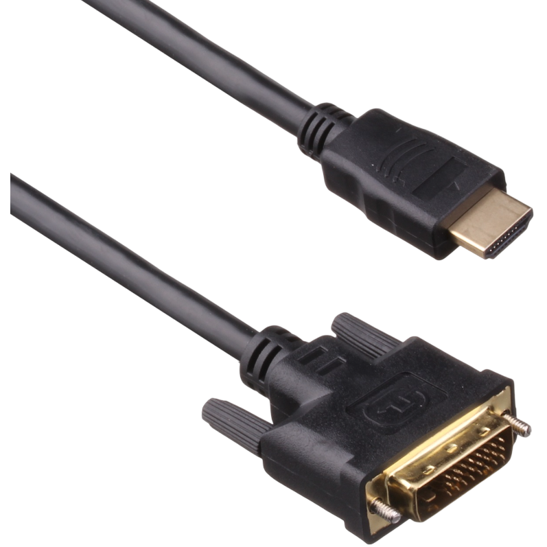 Переходник HDMI (M) - DVI (M), ExeGate EX-CC-HDMIM-DVIM
