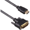 Переходник HDMI (M) - DVI (M), ExeGate EX-CC-HDMIM-DVIM - EX300643RUS