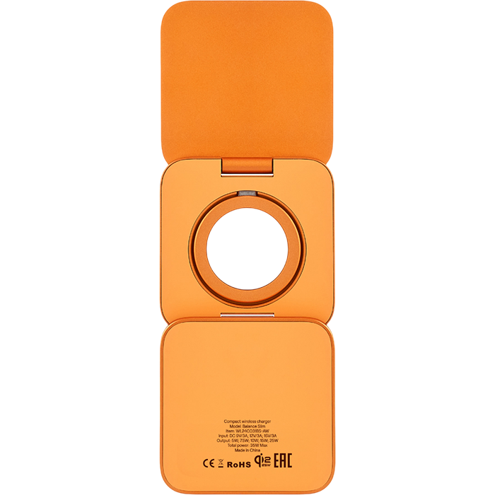 Беспроводное зарядное устройство uBear Balance Slim Orange - WL24CO31BS-AW - фото 8