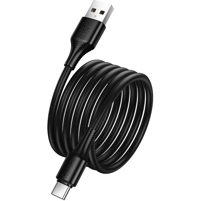 Кабель USB - USB Type-C, 1м, HOCO X120 Black - 6942007658904 - фото 3