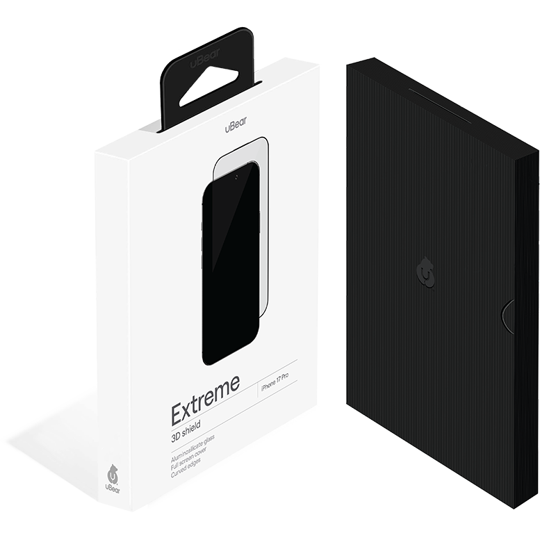 Защитное стекло uBear iPhone 17 Pro Extreme 3D Shield - GL197BL03A3D63P-I25 - фото 4
