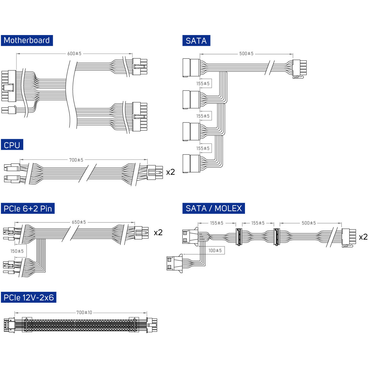 Блок питания 1000W FSP VITA-1000GM - фото 6