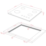 Газовая варочная панель Monsher MGG 62 Noir