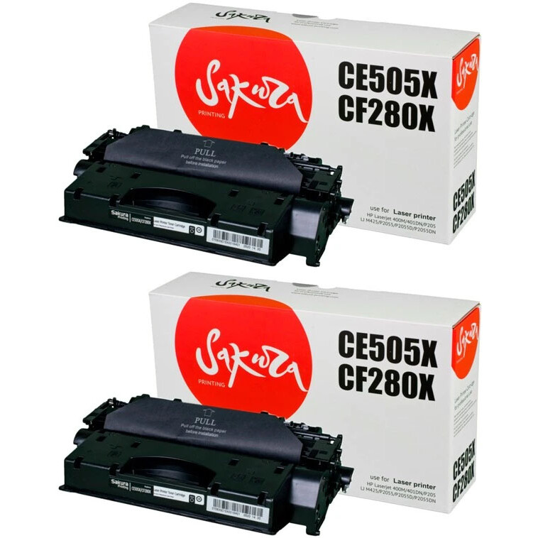 Картридж Sakura SACE505X/CF280XX2 Black