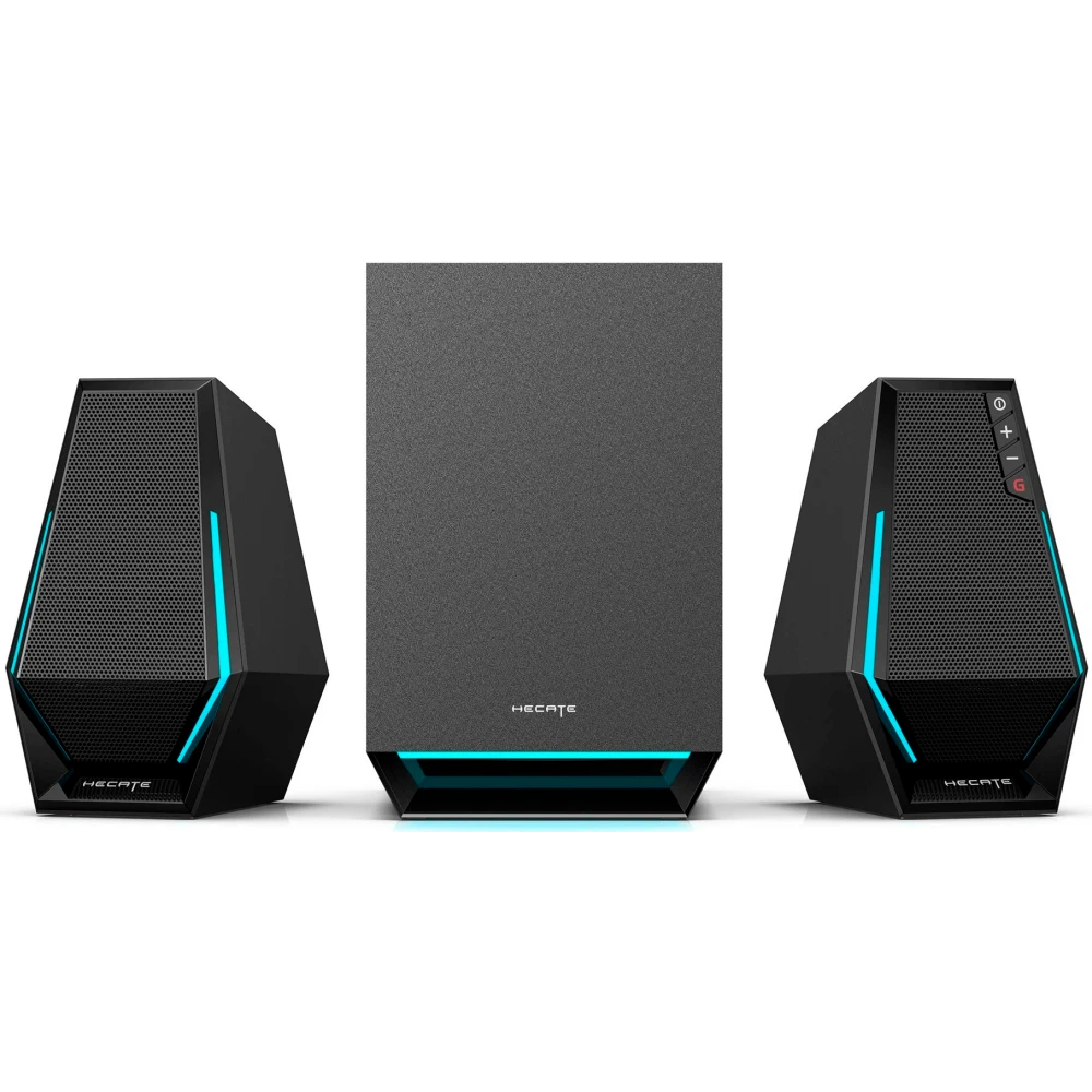 ..... Колонки Edifier G1500 Max Black (3067) Б/У, мятый динамик сабвуфера