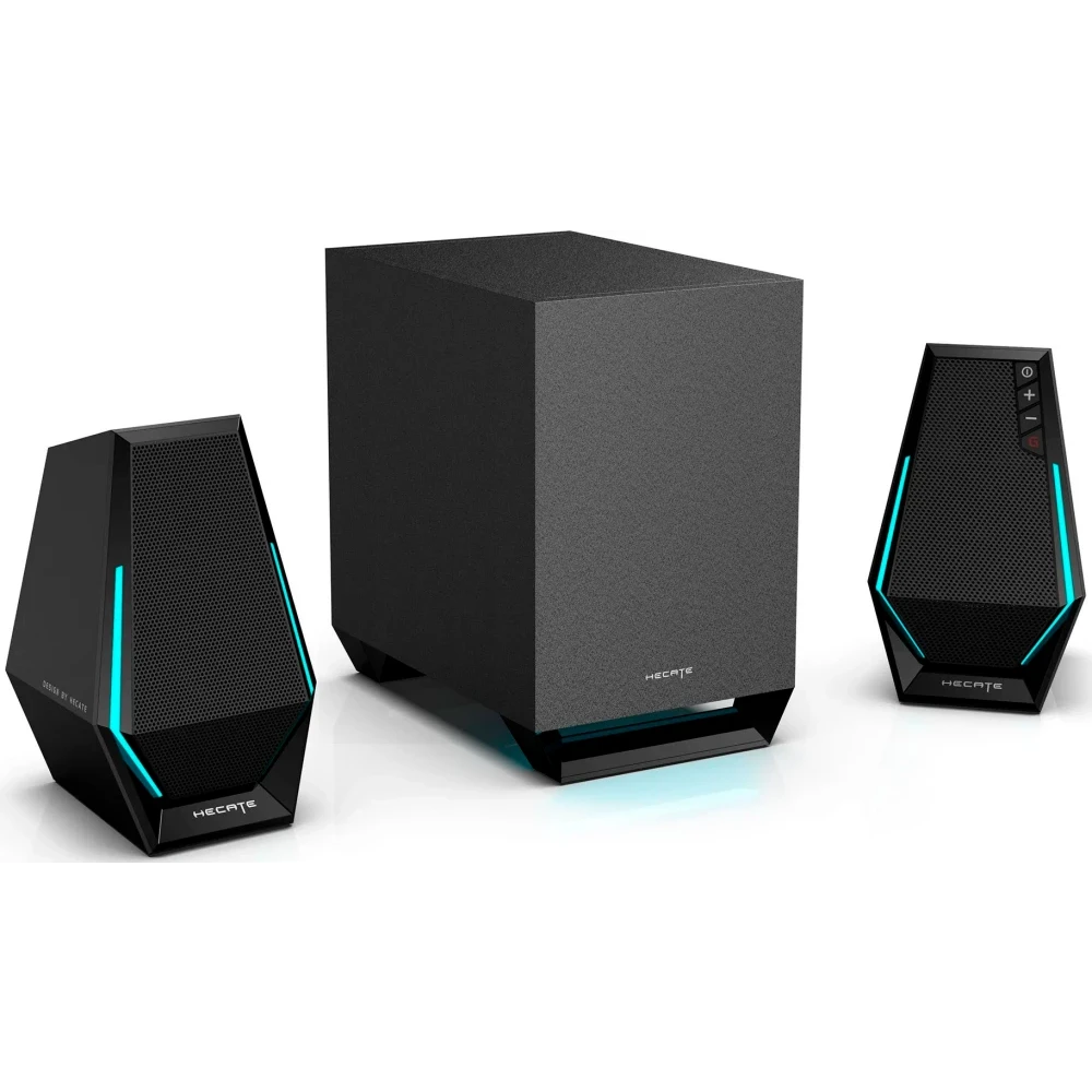 ..... Колонки Edifier G1500 Max Black (3067) Б/У, мятый динамик сабвуфера - фото 2