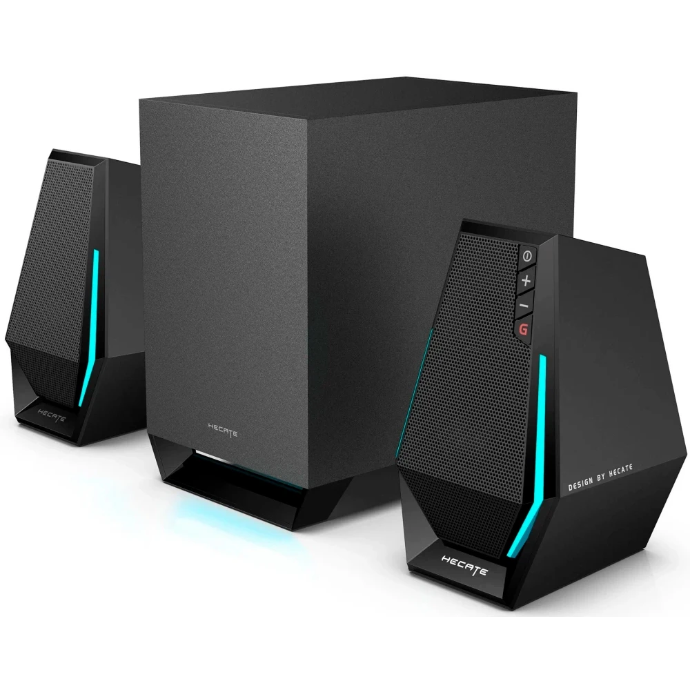 ..... Колонки Edifier G1500 Max Black (3067) Б/У, мятый динамик сабвуфера - фото 4