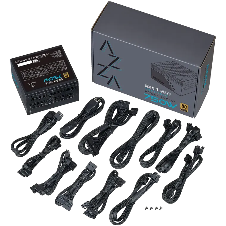Блок питания 750W AZZA PSAZ-750G ATX 3.1 Fully Modular - фото 3