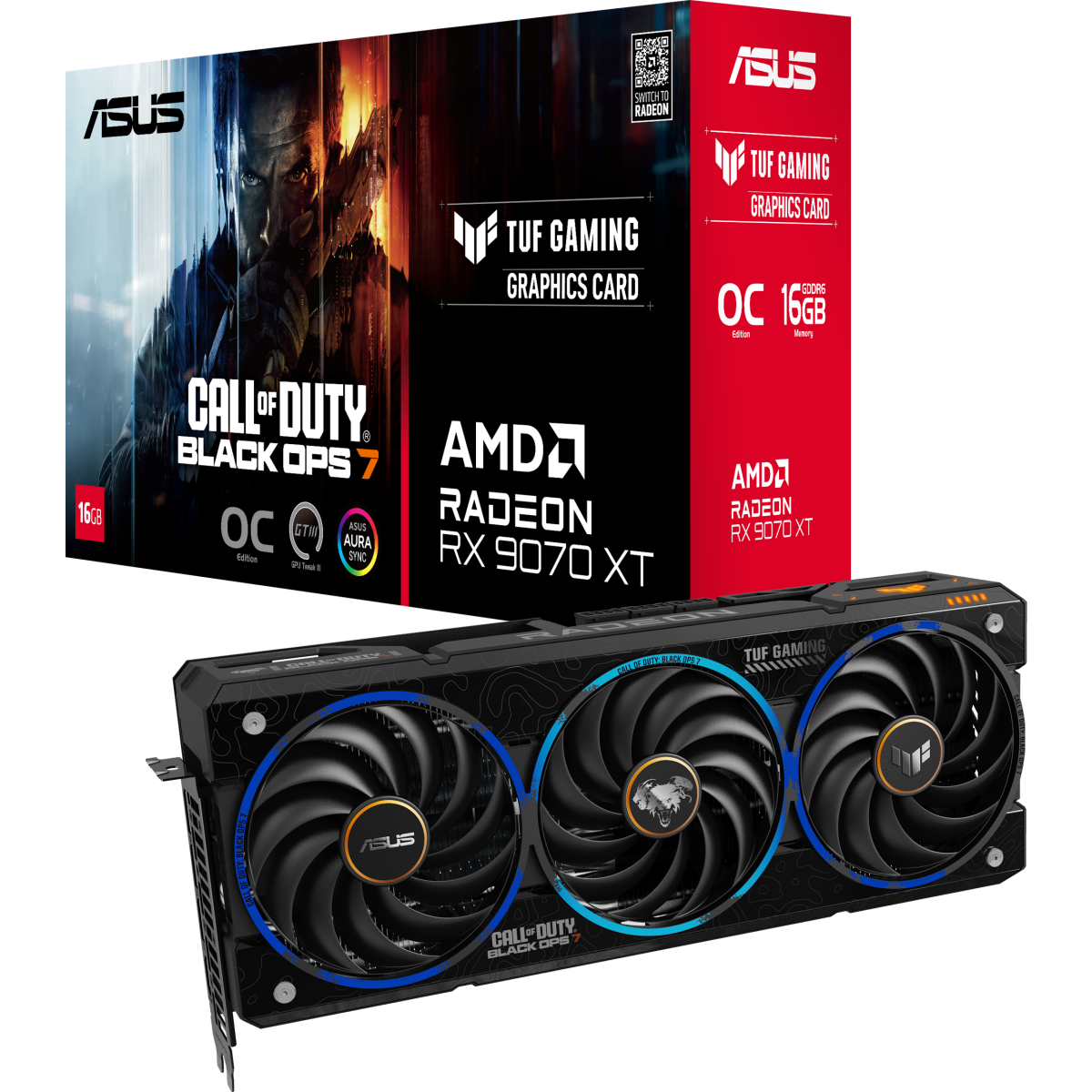 Видеокарта AMD Radeon RX 9070 XT ASUS COD BO7 Special Edition OC 16GB (TUF-RX9070XT-O16G-COD-BO7) - фото 13