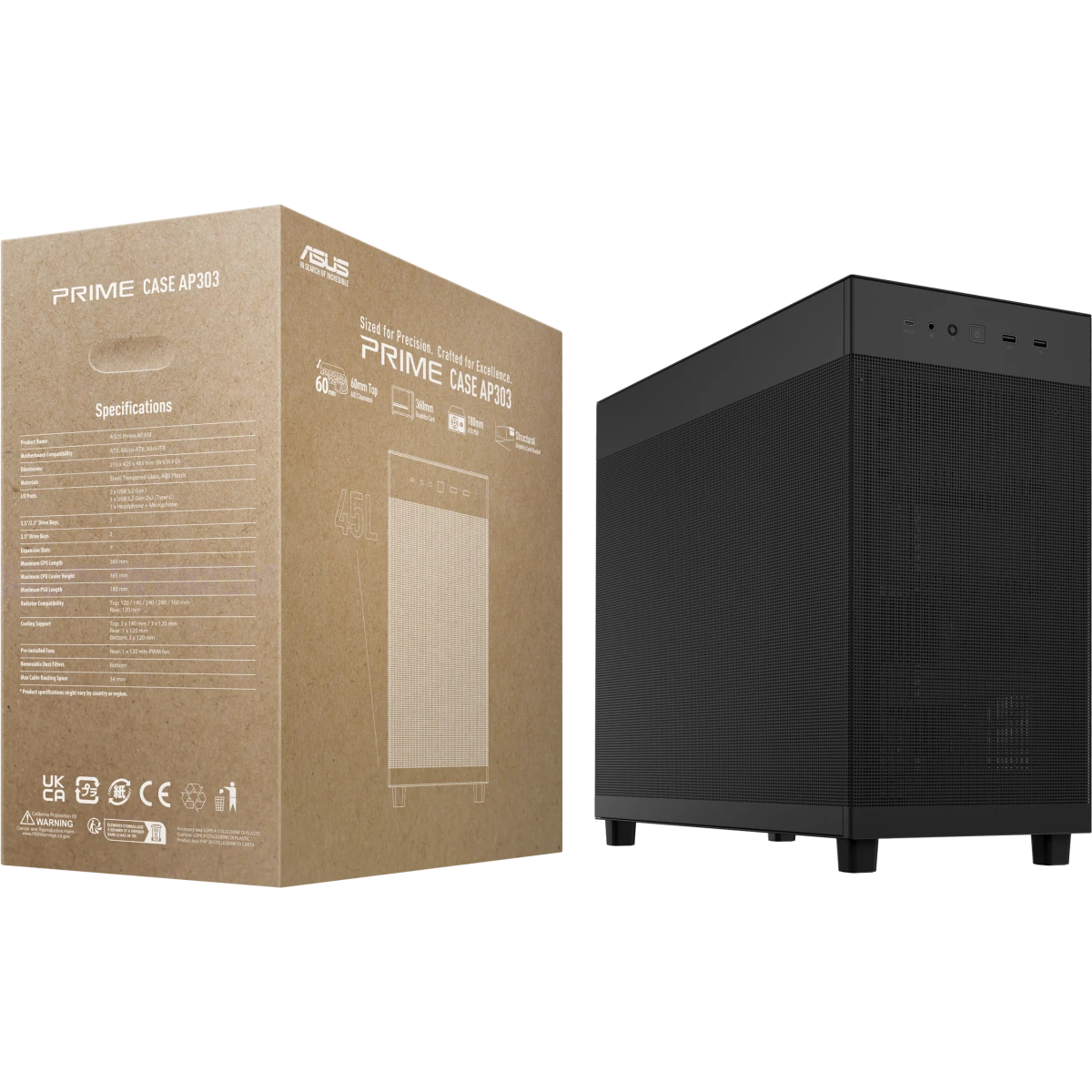 Корпус ASUS Prime AP303 Mesh Black - 90DC00V0-B39000 - фото 14