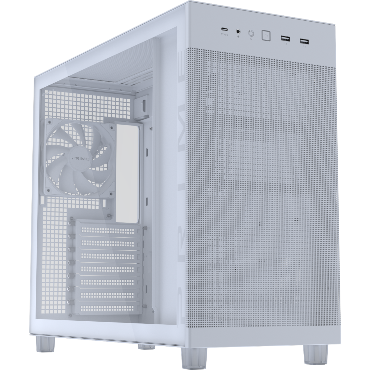 Корпус ASUS Prime AP303 TG White - 90DC00V3-B39010 - фото 2