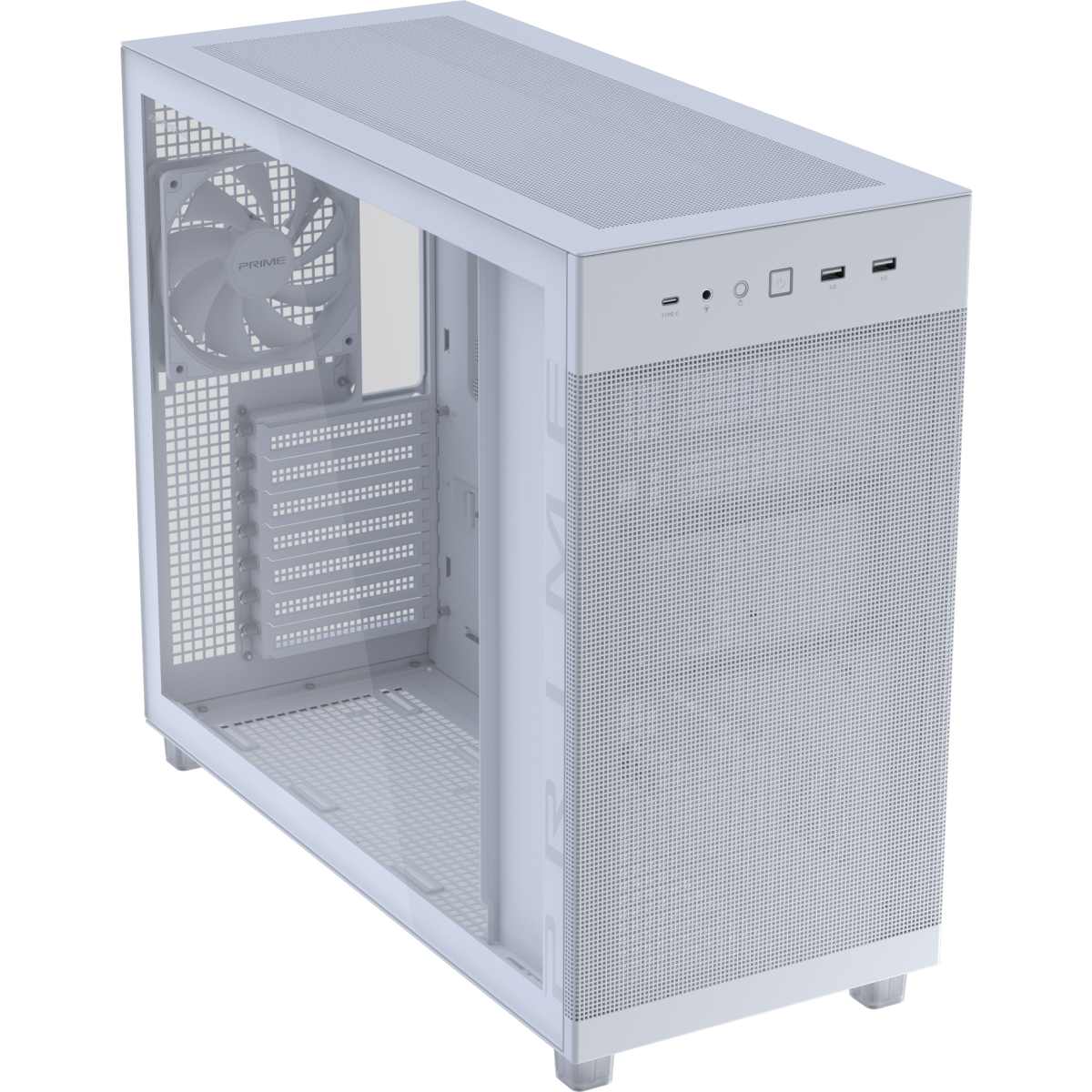 Корпус ASUS Prime AP303 TG White - 90DC00V3-B39010 - фото 4