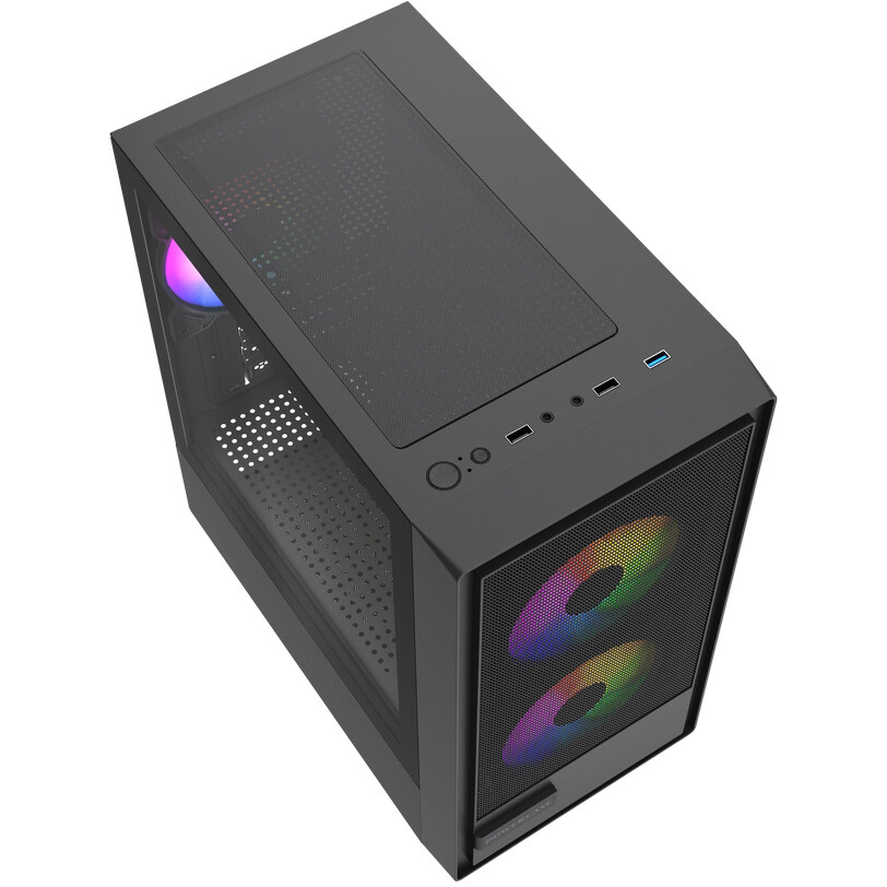 Корпус Powercase Mistral Micro SM02 ARGB Black - CMMSM02B-A3 - фото 4