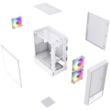 Корпус Powercase Mistral Micro SM02 ARGB White (CMMSM02W-A3)