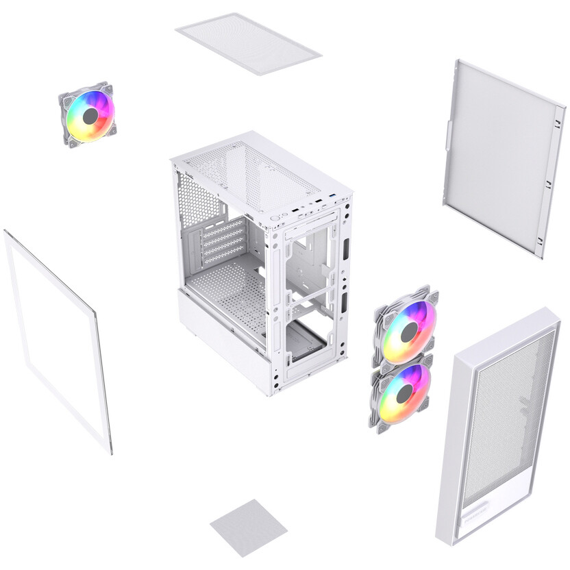 Корпус Powercase Mistral Micro SM02 ARGB White - CMMSM02W-A3 - фото 8