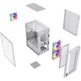 Корпус Powercase Mistral Micro SM04 ARGB White (CMMSM04W-A3)