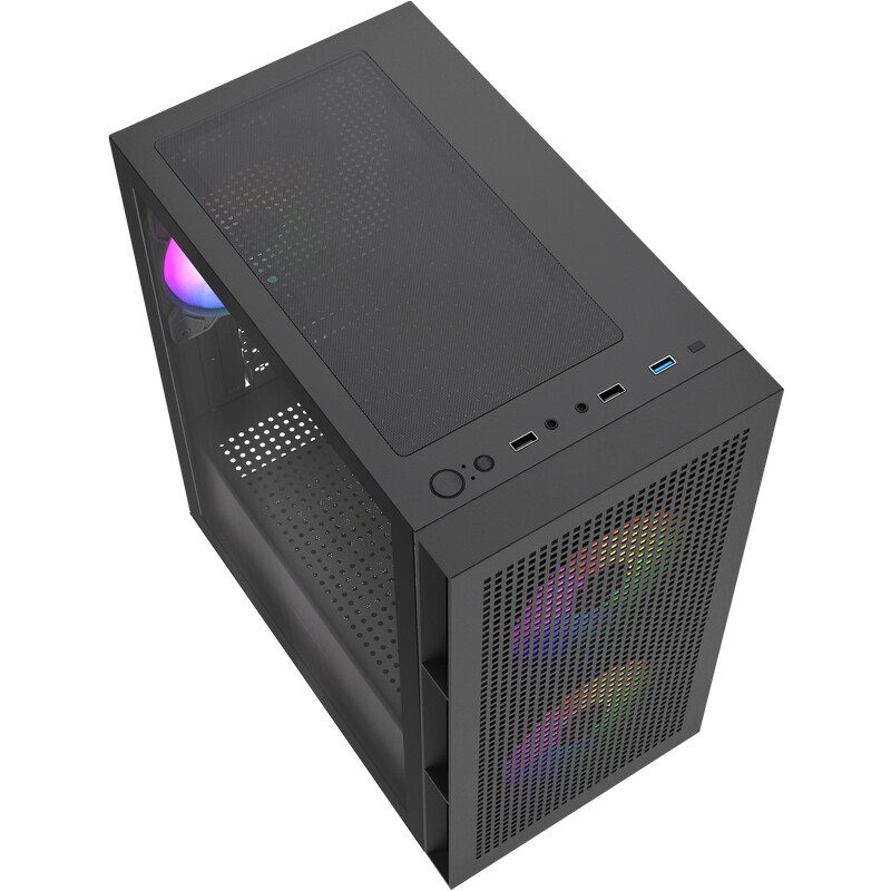 Корпус Powercase Mistral Micro SM05 ARGB Black - CMMSM05B-A3 - фото 4