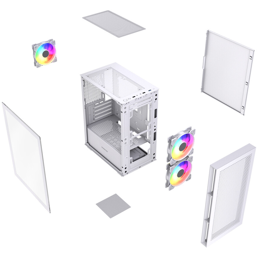 Корпус Powercase Mistral Micro SM05 ARGB White - CMMSM05W-A3 - фото 8