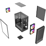 Корпус Powercase Mistral Micro SM07 ARGB Black (CMMSM07B-A3)