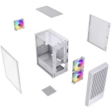 Корпус Powercase Mistral Micro SM07 ARGB White (CMMSM07W-A3)