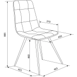 Комплект стульев Бюрократ CH-K1_1/BLACK-PU_4
