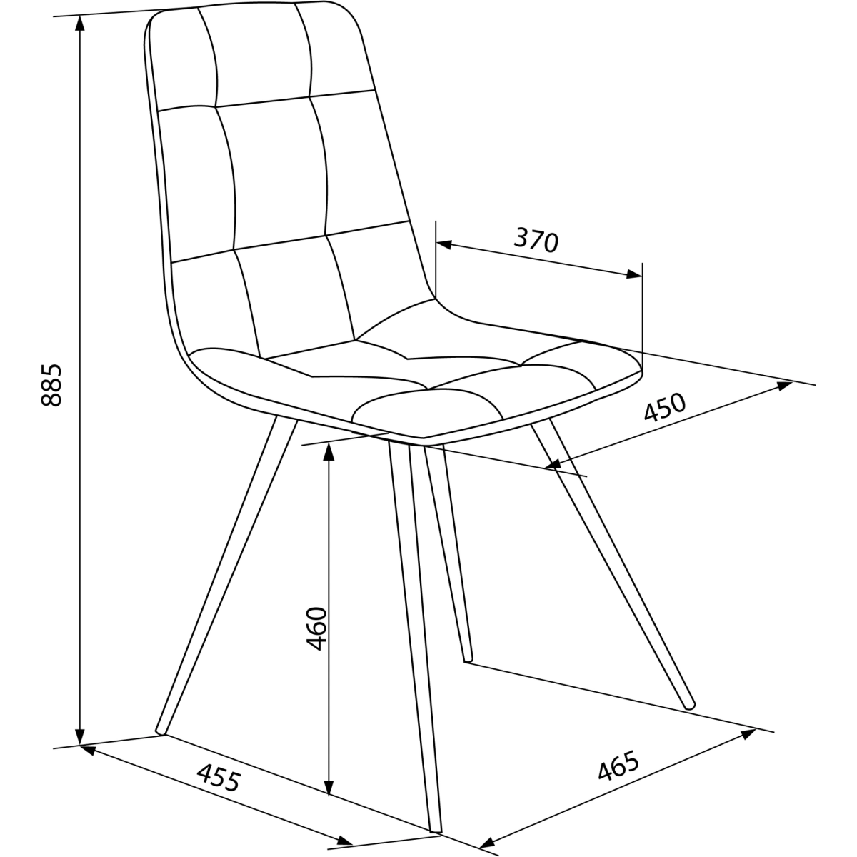 Комплект стульев Бюрократ CH-K1_1/BLACK-PU_4 - фото 8