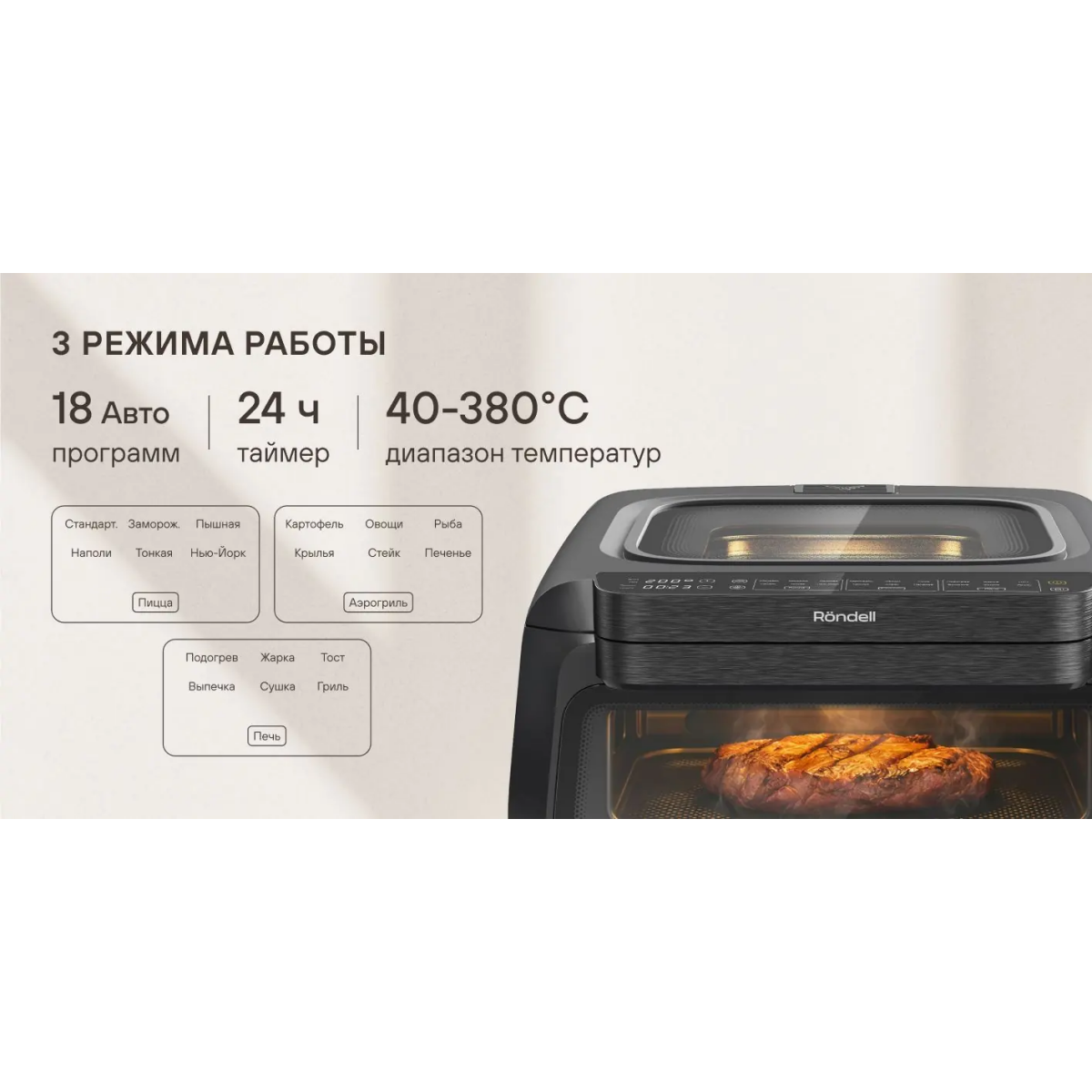 Аэрогриль Rondell RDE-AF111 - фото 6