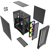 ..... Корпус Powercase ByteFlow Pro CP ARGB Black, вмятина на боковой крышке (CH9CLPB-A4)