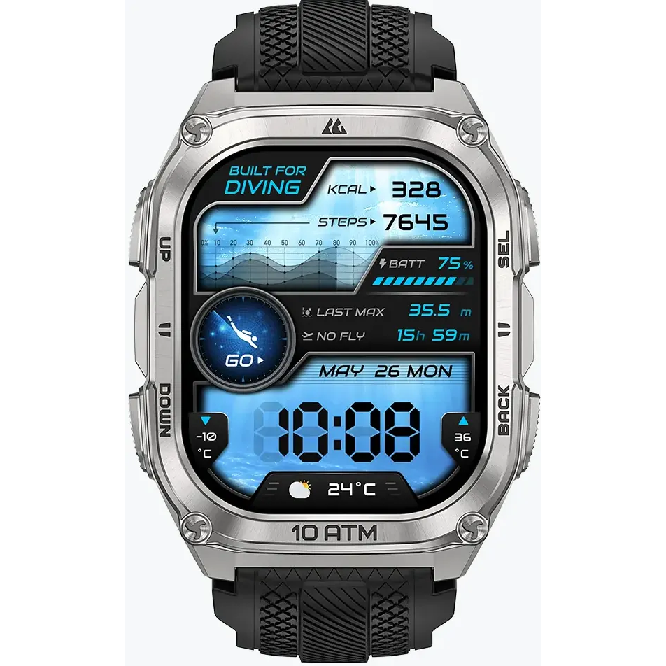 Умные часы Kospet Tank M4 Silver - фото 2