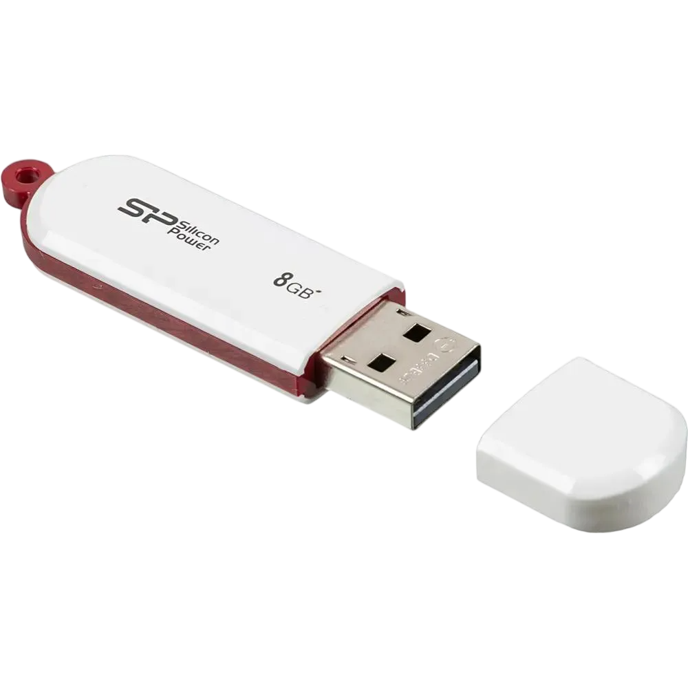 USB Flash накопитель 8GB Silicon Power LuxMini 320 White (SP008GBUF2320V1W) - фото 3