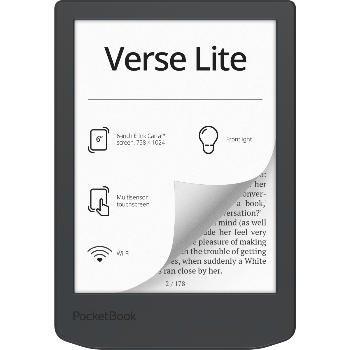 Электронная книга PocketBook 619 Verse Lite Gray - PB619-T-WW