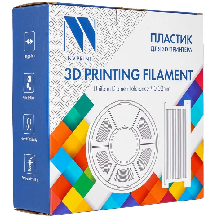 Пластик для 3D принтера NV Print NV-3D-PLA-P-RAINBOW-01