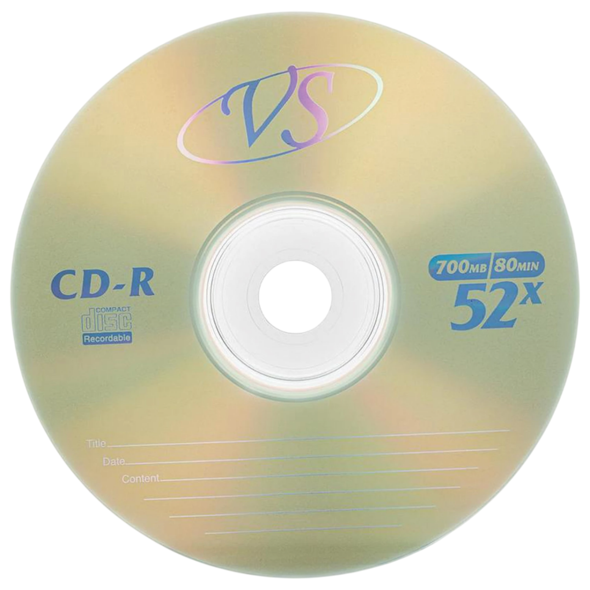 Диск CD-R VS 700Mb 52x Slim Case (5 шт.) (VSCDRSL501) - фото 3
